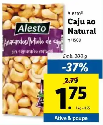 Lidl Caju ao Natural 200g promoção