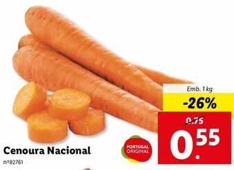 Lidl Cenoura Nacional 1kg promoção