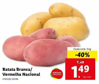Batata Branca/Vermelha Nacional 3kg