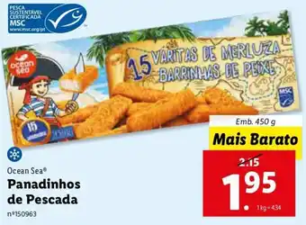 Lidl Ocean Sea Panadinhos de Pescada 450g promoção