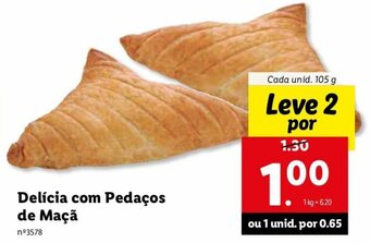 Lidl Delícia com Pedaços de Maçã 105g promoção