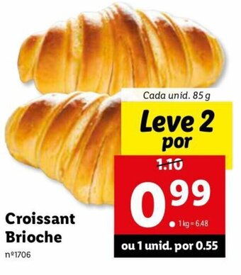 Lidl Croissant Brioche 85g promoção