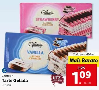 Lidl Gelatelli Tarte Gelada 650ml promoção