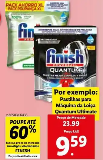 Lidl Finish Pastilhas para Máquina da Loiça Quantum Ultimate promoção