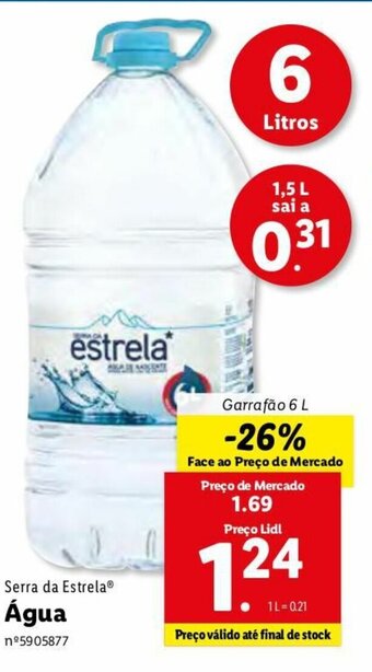 Lidl Serra da Estrela Água 6L promoção