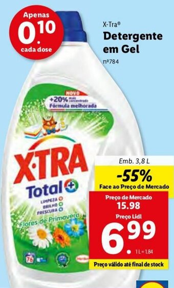 Lidl X-Tra Detergente em Gel 3,8L promoção