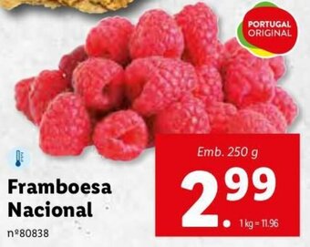 Lidl Framboesa Nacional 250g promoção