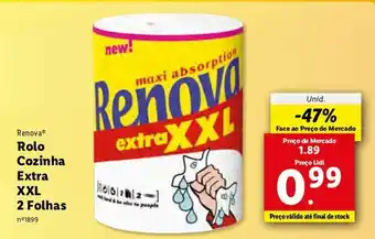 Lidl Renova Rolo Cozinha Extra XXL 2 Folhas promoção