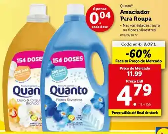 Lidl Amaciador para Roupa 3,08L promoção