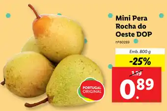 Lidl Mini Pera Rocha do Oeste DOP 800g promoção