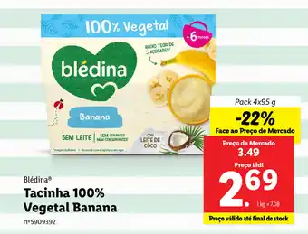 Blédina Tacinha 100% Vegetal Banana 4x95g