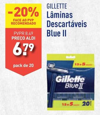 ALDI GILLETTE Lâminas Descartáveis Blue II promoção