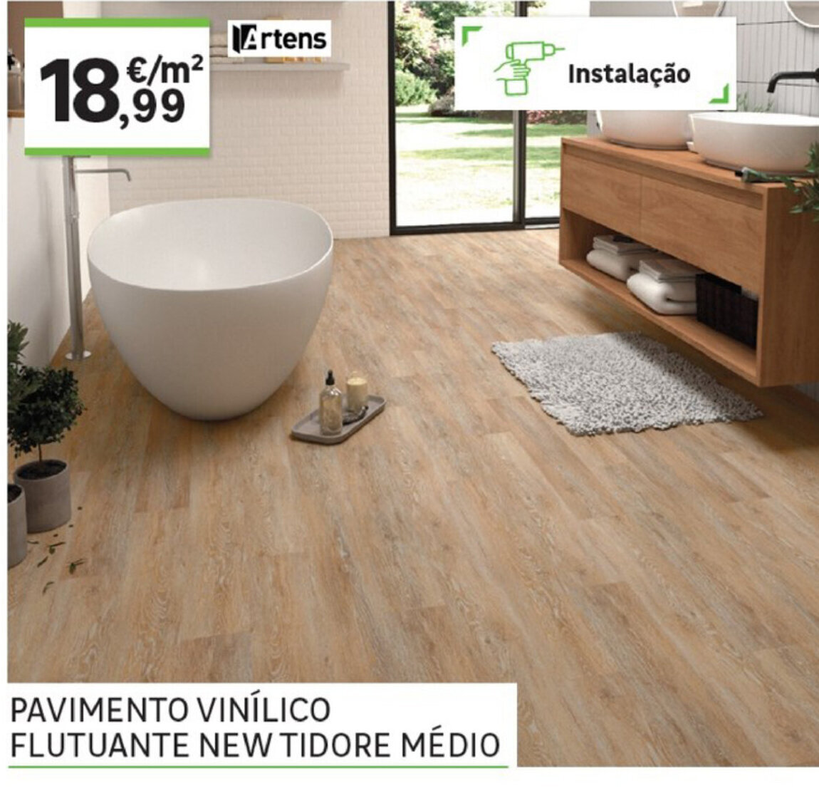 AKI Pavimento Vinílico Flutuante New Tidore Médio promoção