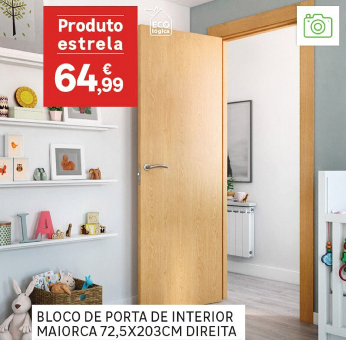 AKI Bloco de Port de Interior Maiorca 72,5x203cm Direita promoção