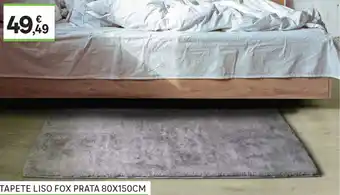Tapete Liso Fox Prata 80x150cm
