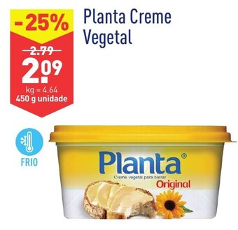 ALDI Planta Creme Vegetal 450g promoção