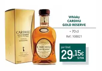Makro Whisky CARDHU GOLD RESERVE 70cl promoção