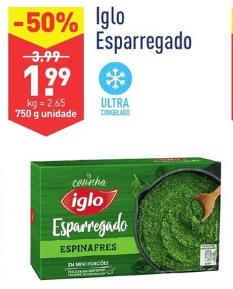 ALDI Iglo Esparregado 750g promoção