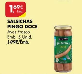 Pingo Doce SALSICHAS PINGO DOCE Emb. 5 Unid. promoção