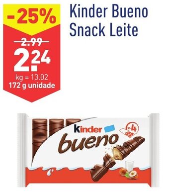 ALDI Kinder Bueno Snack Leite 172g promoção