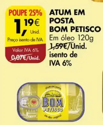 ATUM EM POSTA BOM PETISCO 120g
