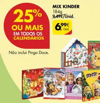 Pingo Doce MIX KINDER 184g promoção