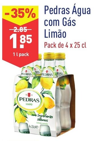 ALDI Pedras Água com Gás Limão 4x25cl promoção