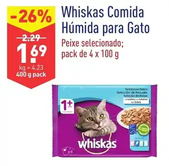 ALDI Whiskas Comida Húmida para Gato 400g promoção