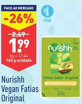 ALDI Nurishh Vegan Fatias Original 160g promoção