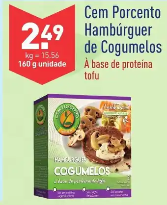 Cem Porcento Hambúrguer de Cogumelos 160g