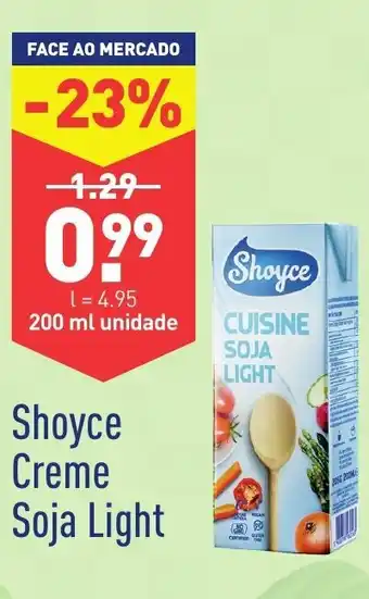 ALDI Shoyce Creme Soja Light 200ml promoção