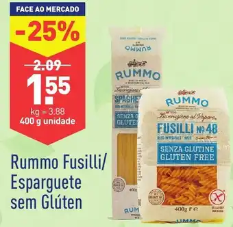 ALDI Rummo Fusilli/ Esparguete sem Glúten 400g promoção
