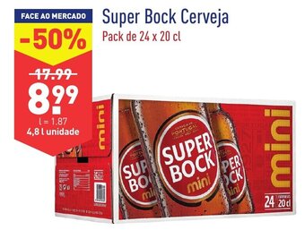 ALDI Super Bock Cerveja 24x20cl promoção