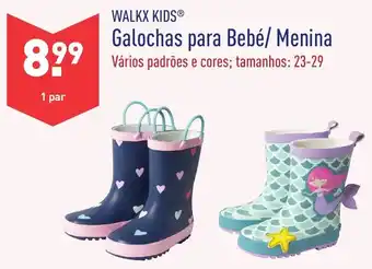 ALDI Walkx Kids Galochas para Bebé/Menina 23-29 promoção