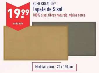 ALDI Home Creation Tapete de Sisal 70x130cm promoção