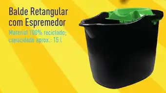 ALDI Balde Rectangular com Espremador 15L promoção