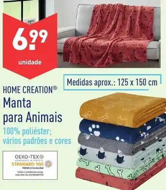 ALDI Home Creation Manta para Animais 120x150cm promoção