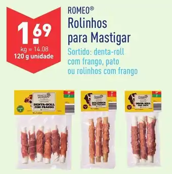ALDI Romeo Rolinhos para Mastigar 120g promoção