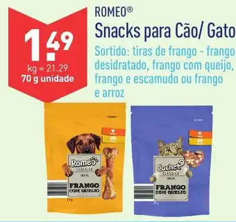 ALDI Romeo Snacks para Cão/Gato 70g promoção