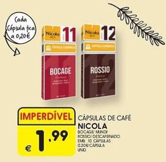 Meu Super CÁPSULAS DE CAFÉ NICOLA emb. 10 Cápsulas promoção
