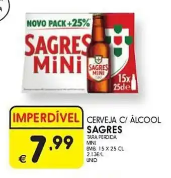 Meu Super CERVEJA C/ ALCOOL SAGRES promoção
