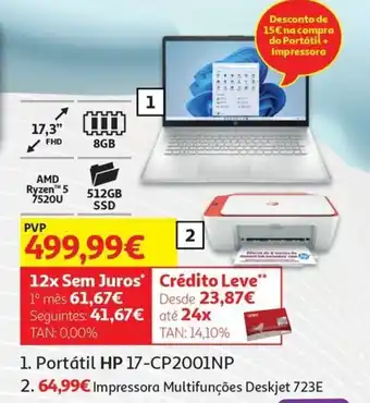 Auchan Portátil HP 17-CP2001NP promoção