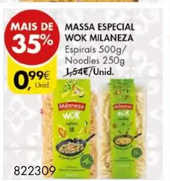 Pingo Doce Massa Especial WOK Milaneza promoção