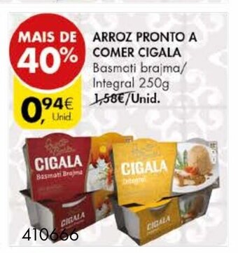 Pingo Doce Arroz Pronto a Comer Cigala 250g promoção