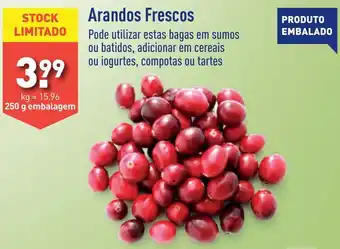 Arandos Frescos 250g embalagem