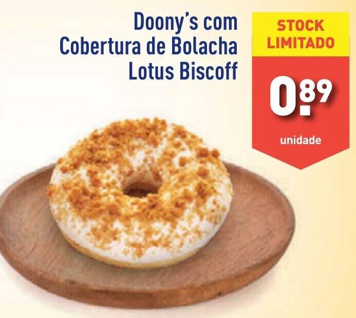 Promoção Doony's com co Lotus Biscoff em ALDI