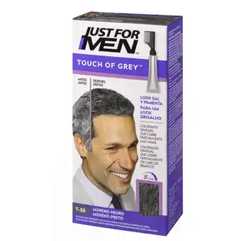 Continente Coloração homem temporária para cabelo touch of grey preto promoção