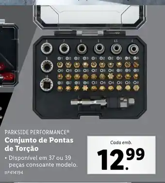 Lidl PARKSIDE PERFORMANCE Conjunto de Pontas de Torção promoção