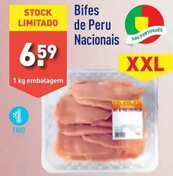 ALDI Bifes de Peru Nacionais XXL 1 kg embalagem promoção