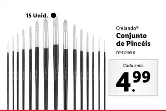 Lidl Crelando Conjunto de Pincéis promoção